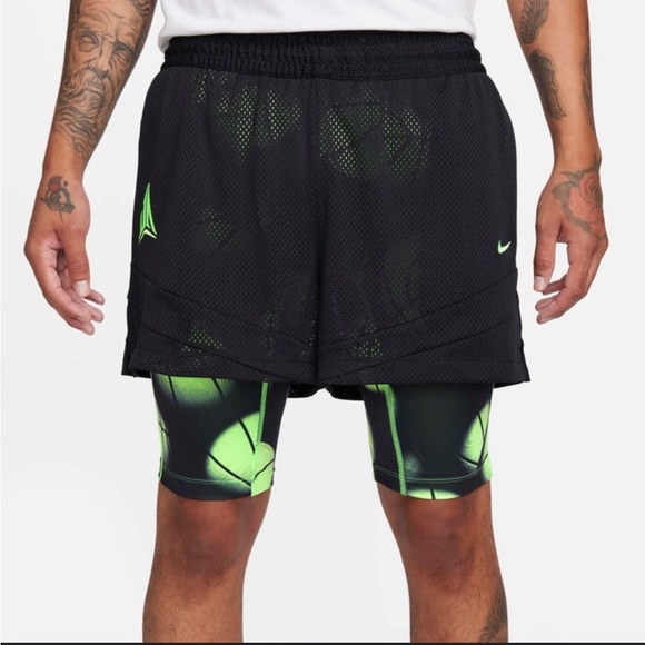 Nike Dri-FIT 2-in-1 4" Basketball Shorts Ja Morant Black Mens 3XL FQ1022-010 - Picture 1 of 6